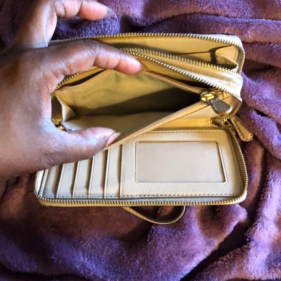 Coach signature embossed double zippered wallet. - Picture 4 of 4